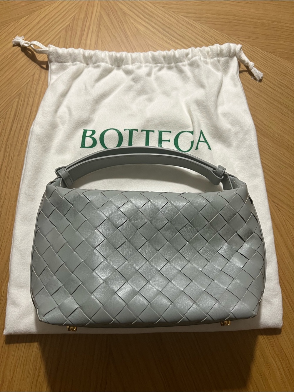 Bottega Veneta Calfskin Nappa Intrecciato Mini Wallace Agate Grey - Picture 3 of 8